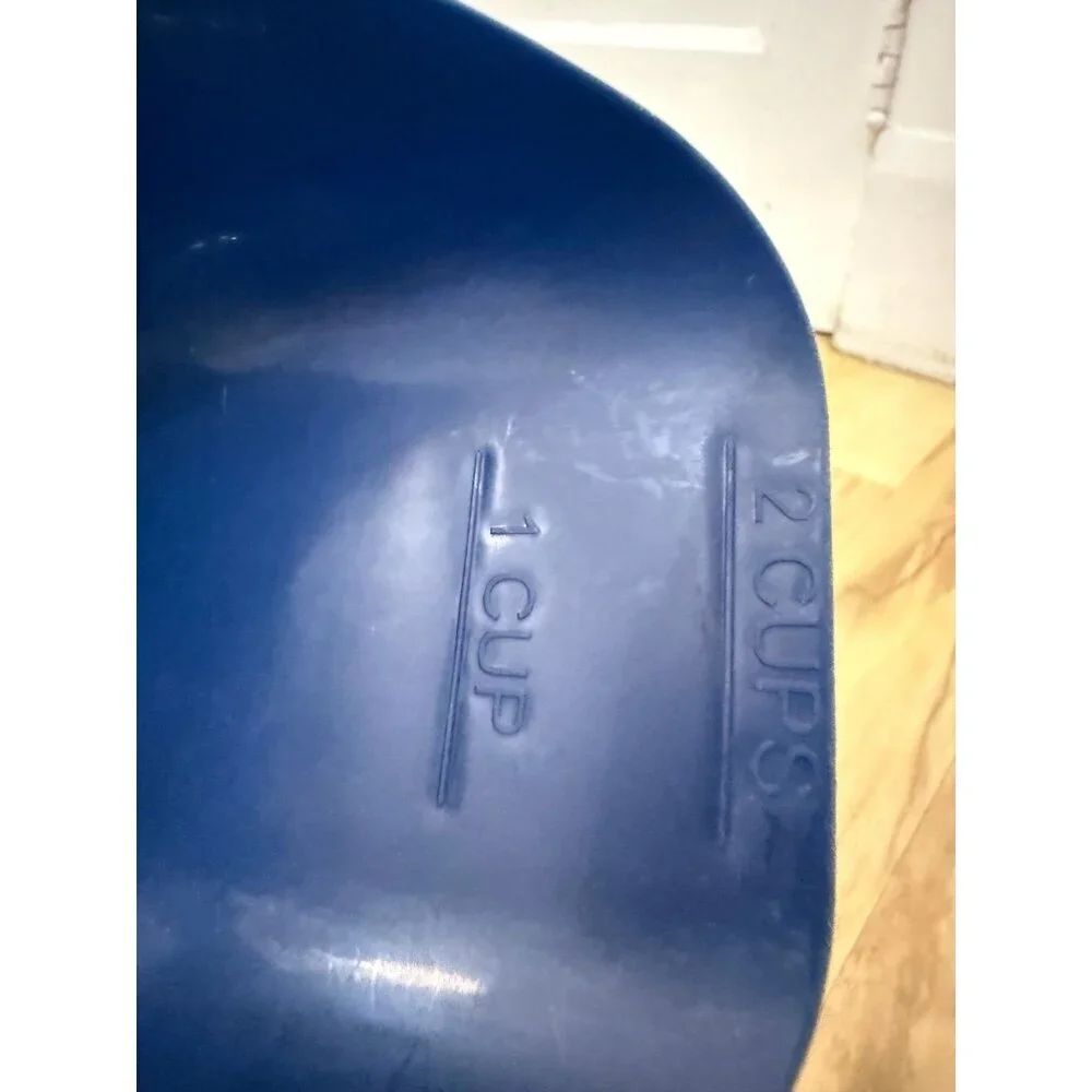 Blue Plastic Kitchen Scoop with Handle